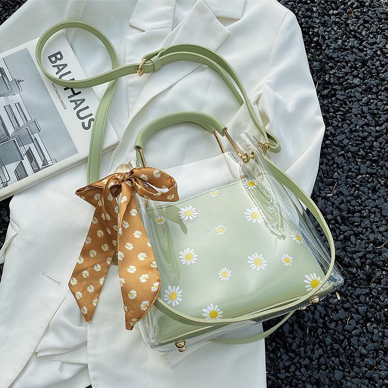 小さなバッグ女性バッグ2020夏の新しい波インワイルド透明ゼリーバッグネット赤ファッションショルダーメッセンジャーバッグ Tiancai_Wing_Bag7276324