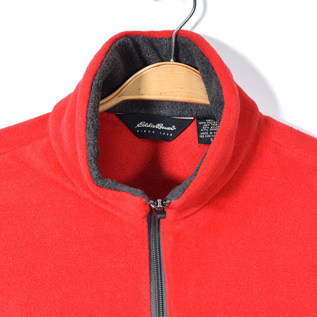00s カナダ製 エディーバウアー フリースベスト オレンジ Sサイズ Eddie Bauer ダウンベスト Sサイズ エディーバウアー オレンジ 古着卸