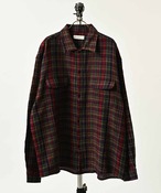 many men many mind Waffle Check Work Shirt (PPL) M2625000