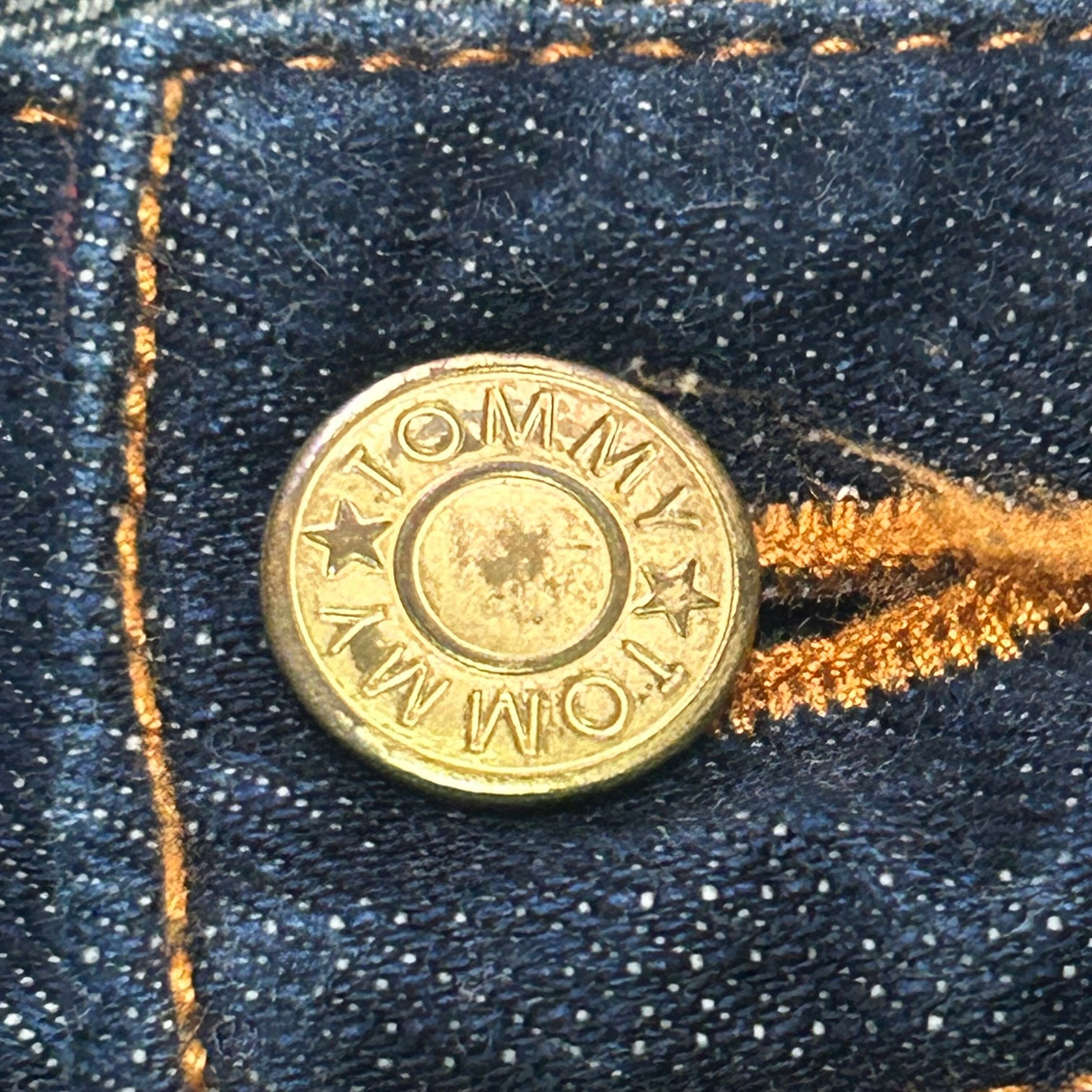 美品 TOMMY トミー ペインターパンツ デニムパンツ 濃紺 刺繍 ロゴ | GIMME
