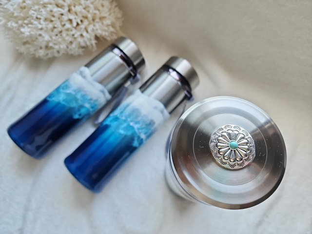 391.オーシャンレジンアート ステンレスボトル 1000ml