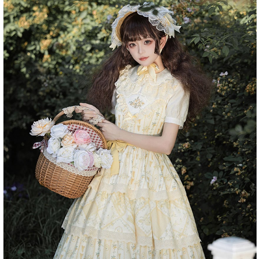ヘッドドレス アクセサリー ファッション小物 レース お花 クラロリ