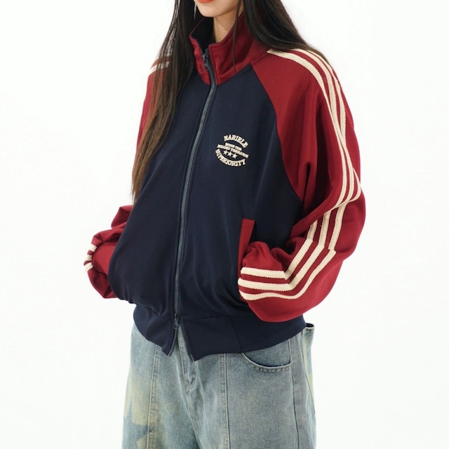 ラインスリーブトラックジップジャケット 2col R00865