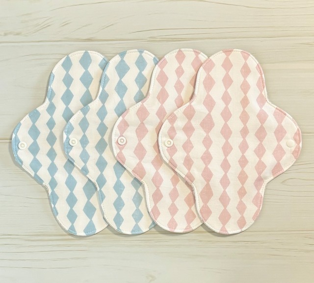 22cm ワッフル オーガニック 布ナプキン 防水仕様 4枚セット 普通の日用 167