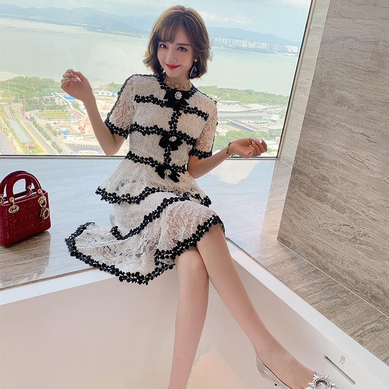 レースリボントップス スカート レディース MIUCO848042513