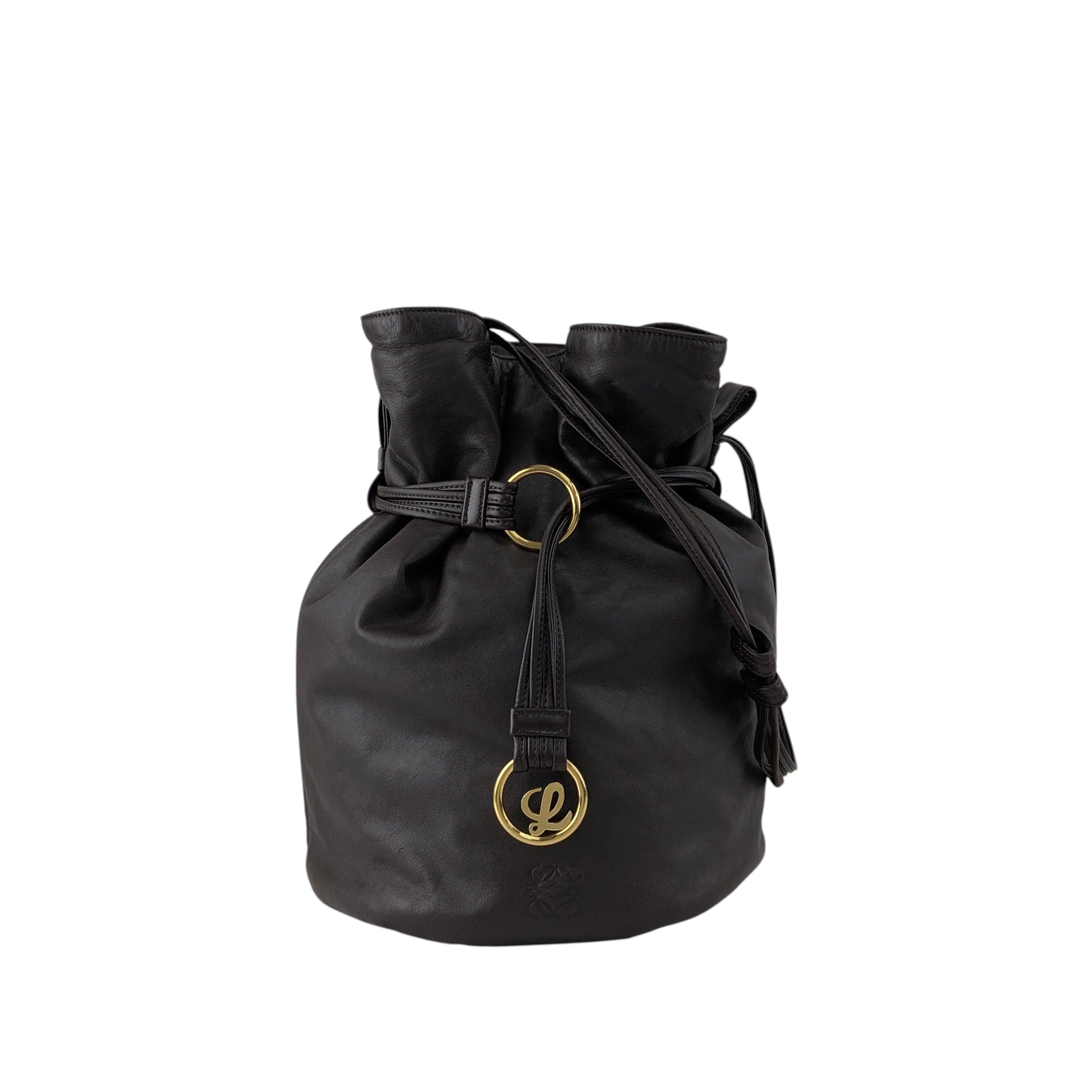 LOEWE ロエベ ショルダーバッグ ブラウン アナグラム ナッパレザー