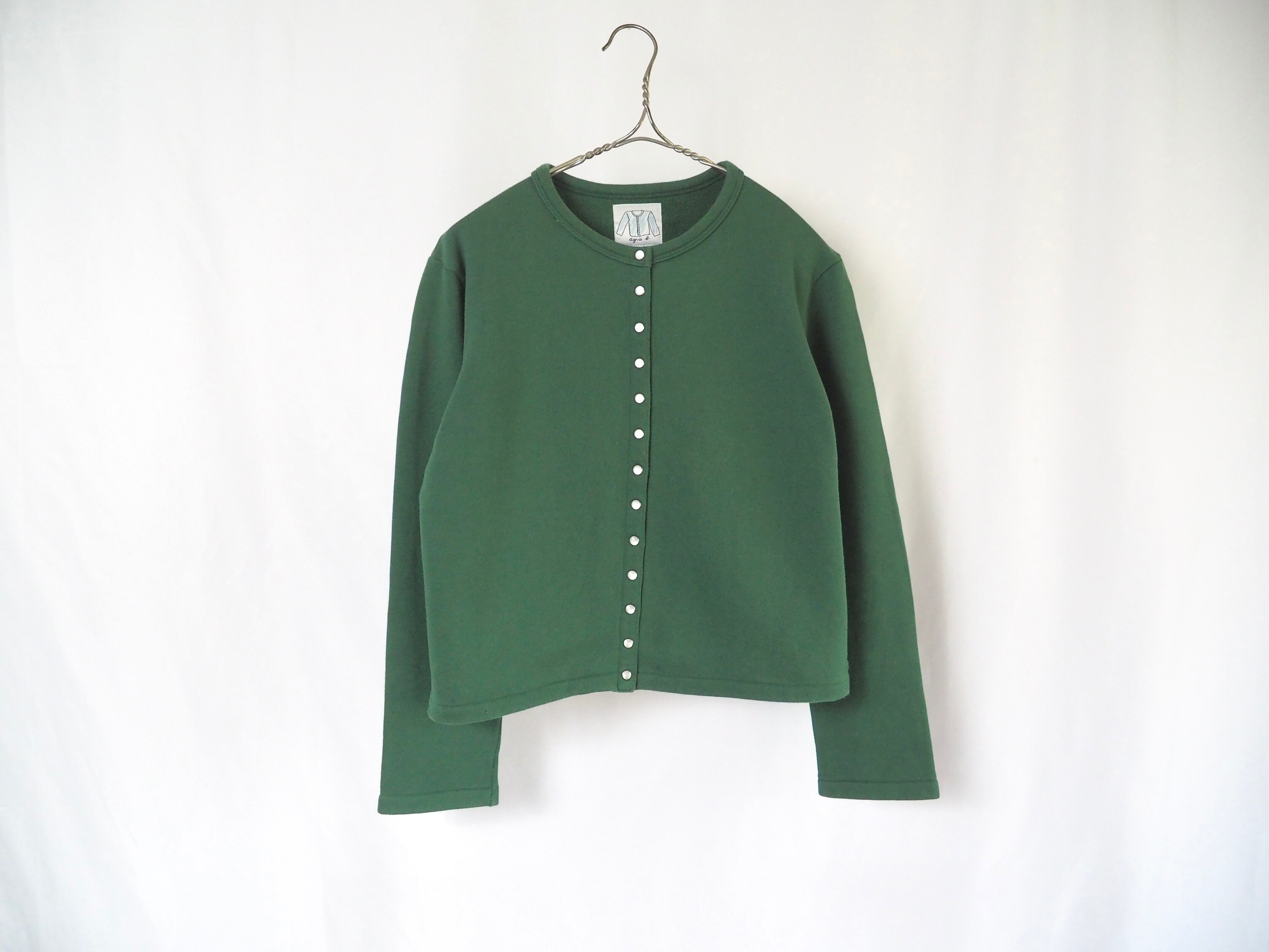 agnes b. カーディガンプレッション size:2 /Green