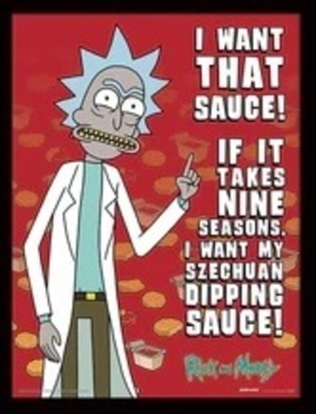 リック・アンド・モーティ／リック・サンチェス　Rick and Morty: Rick Sanchez　海外アニメ　フレーム付きミニポスター