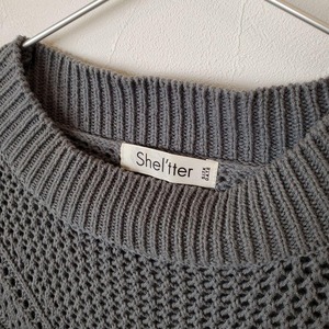 【USED】シェルター　ニット　セーター美品　春トップス高級感