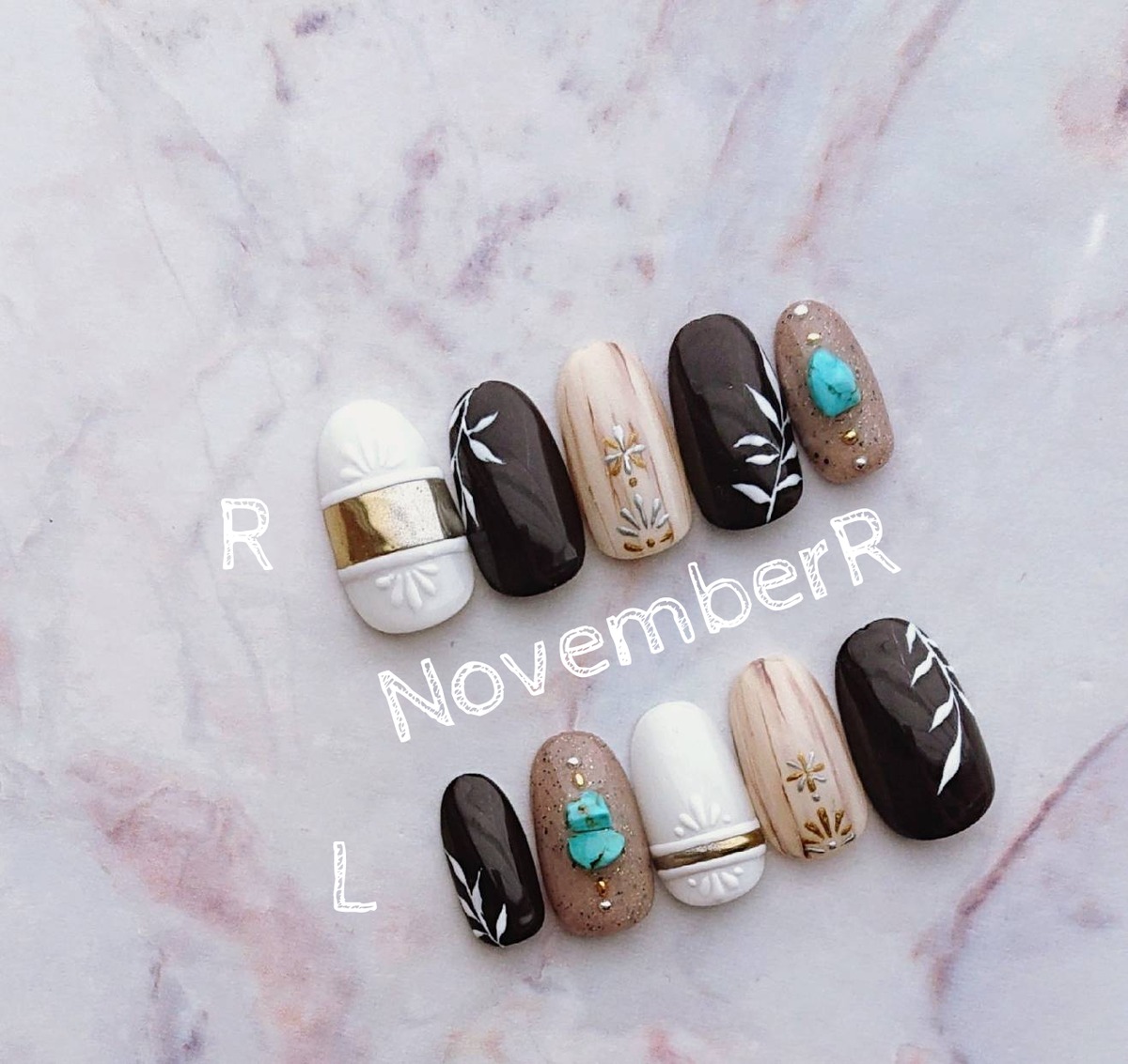 海♥ ネイルチップ no.018/no.021 【VS】 LA633☆ボタニカル