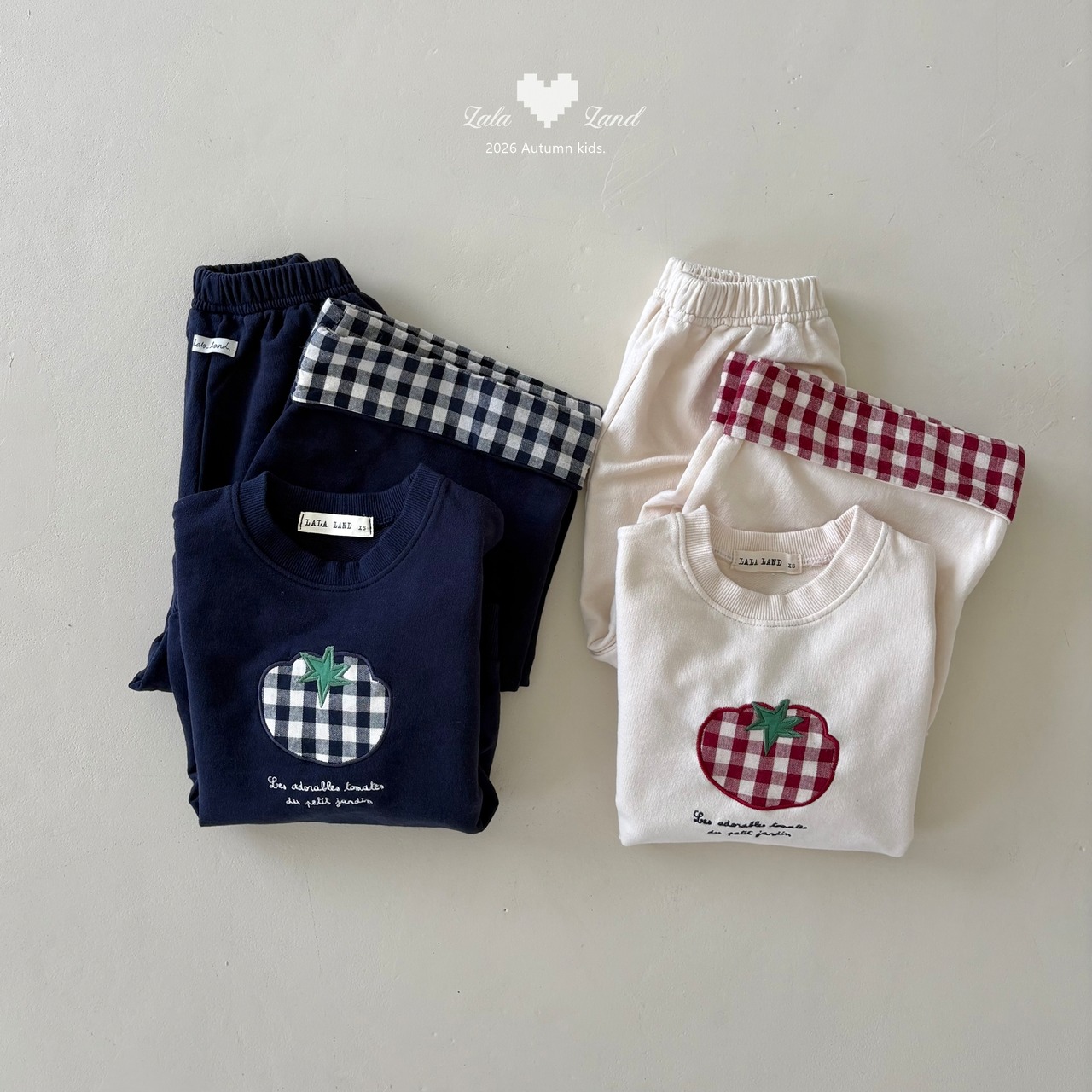 韓国子供服 / LALALAND / 26Autumn / トマト スウェット / 秋服 / キッズ *XS~XL*
