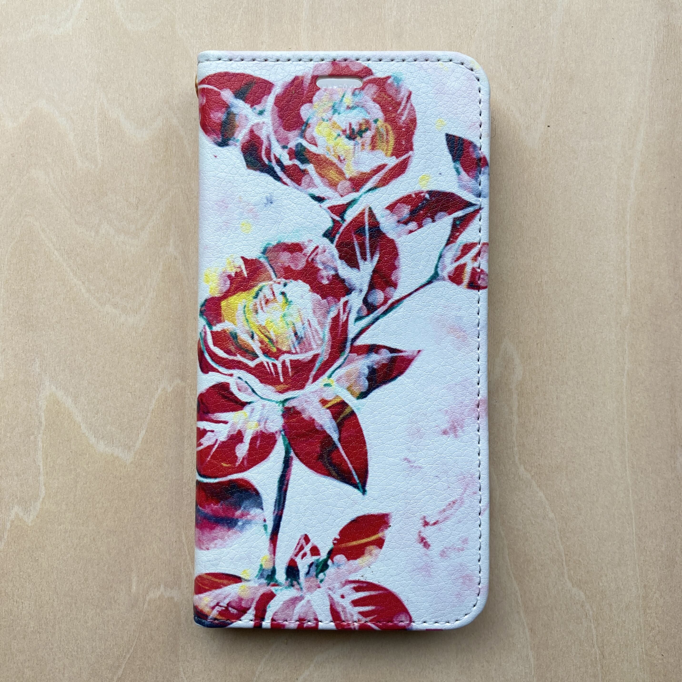 椿のぬくもり 帯なし手帳型スマホケース iPhone対応 | LIVING ART