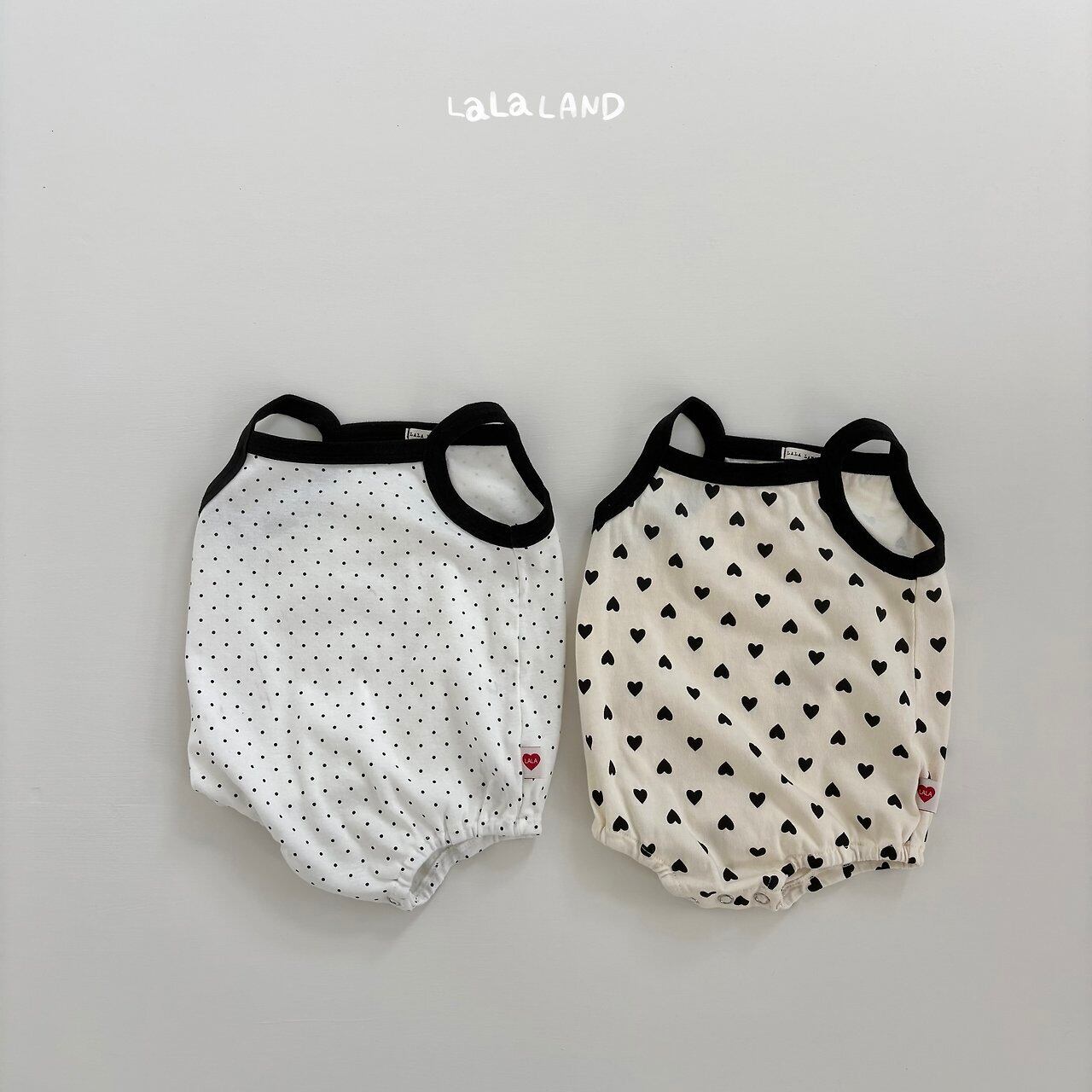 《予約》送料無料【lalaland】bebe) Heart Dot Suit