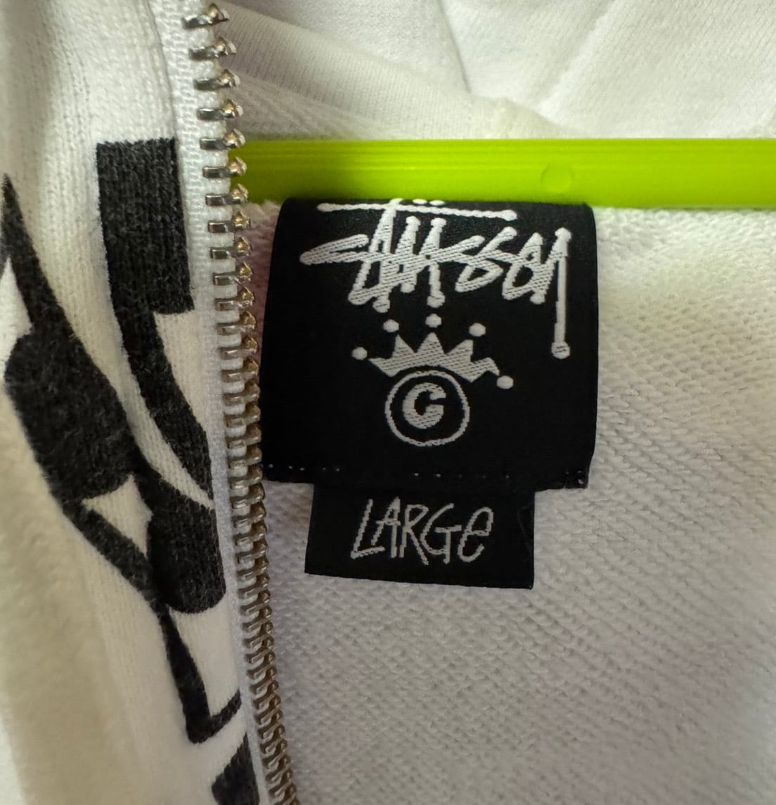 STUSSY】 グラフィック 総柄 ジップパーカー ホワイト Lサイズ | 変奇堂