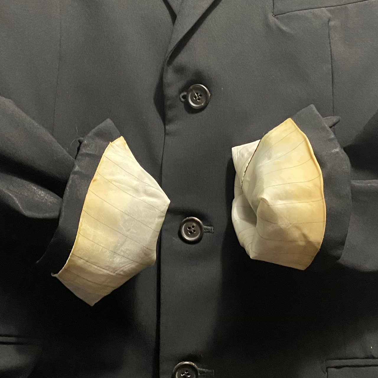vintage PRADA black stretch fabric suits set-up