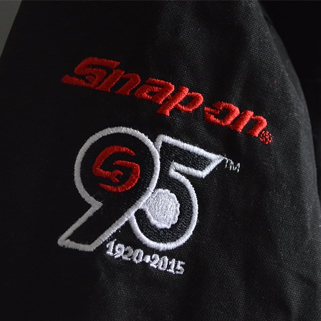 snap-on スナップオン M ワークジャケット ダック地 ブラック 黒 刺繍