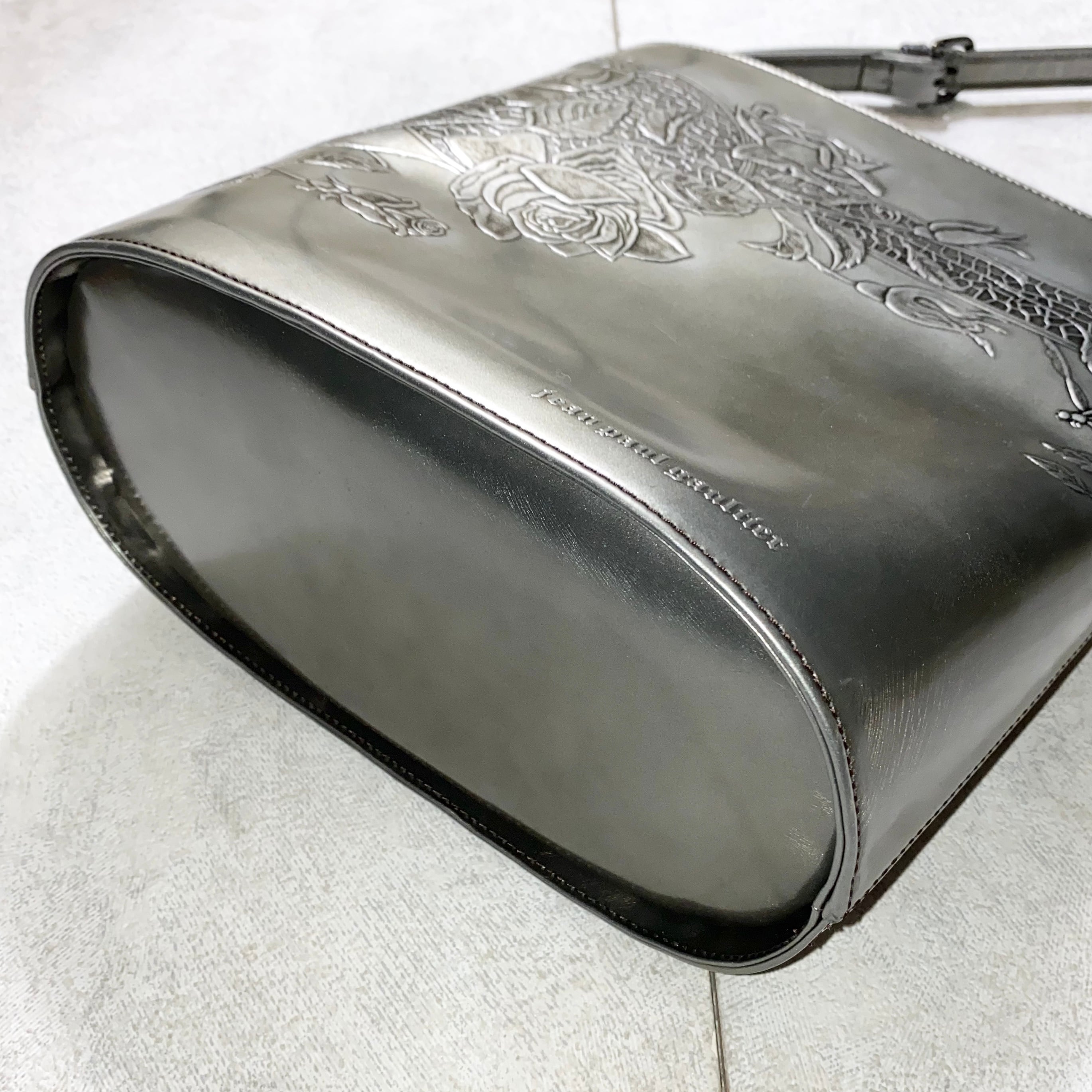 JEAN PAUL GAULTIER metallic bag “new rose” | NOIR ONLINE