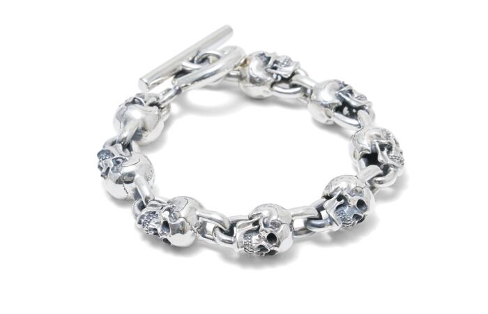 BOFP-299／マカダミアスカル・ブレスレット SilverJewelry skull