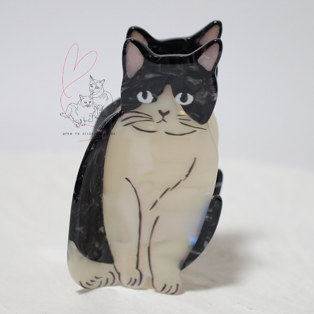 Matsuo Miyuki Cat Hair Clip Pepper