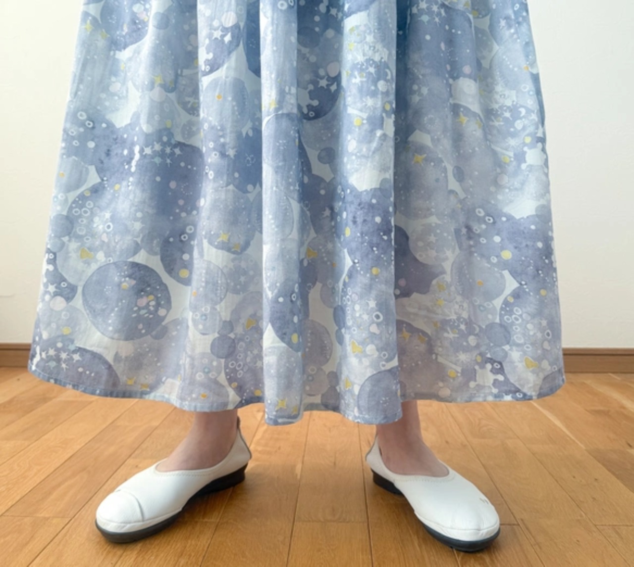 オーガニックコットンのスカート 星の砂
