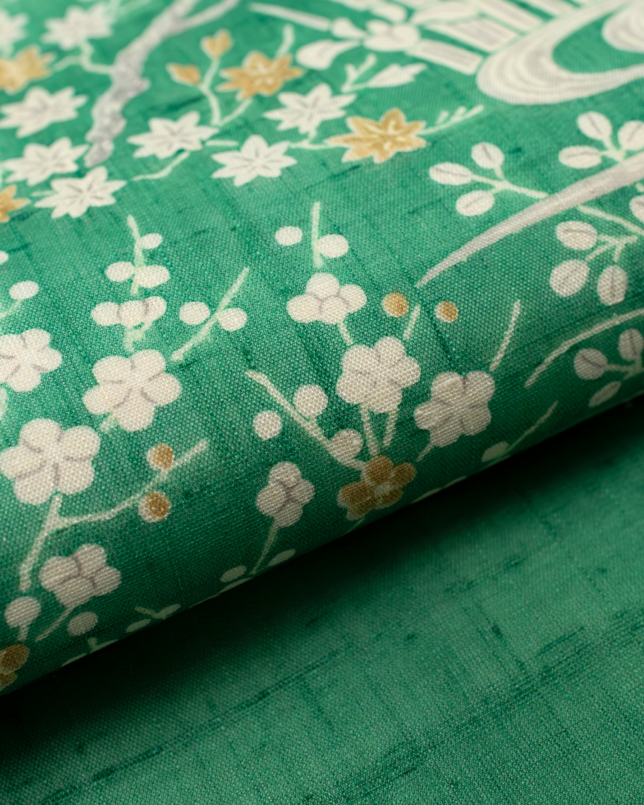 摺型友禅多ち花製 御所解の模様 生紬地 名古屋帯【未使用品】 | きもの