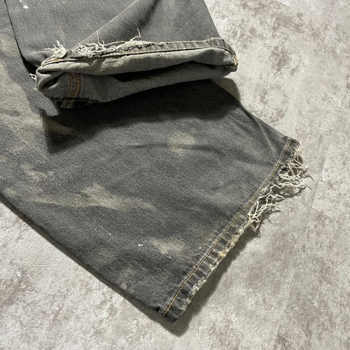 【W34 L34】 香港製 usa levi's 先染ブラック 569 詳細写真16
