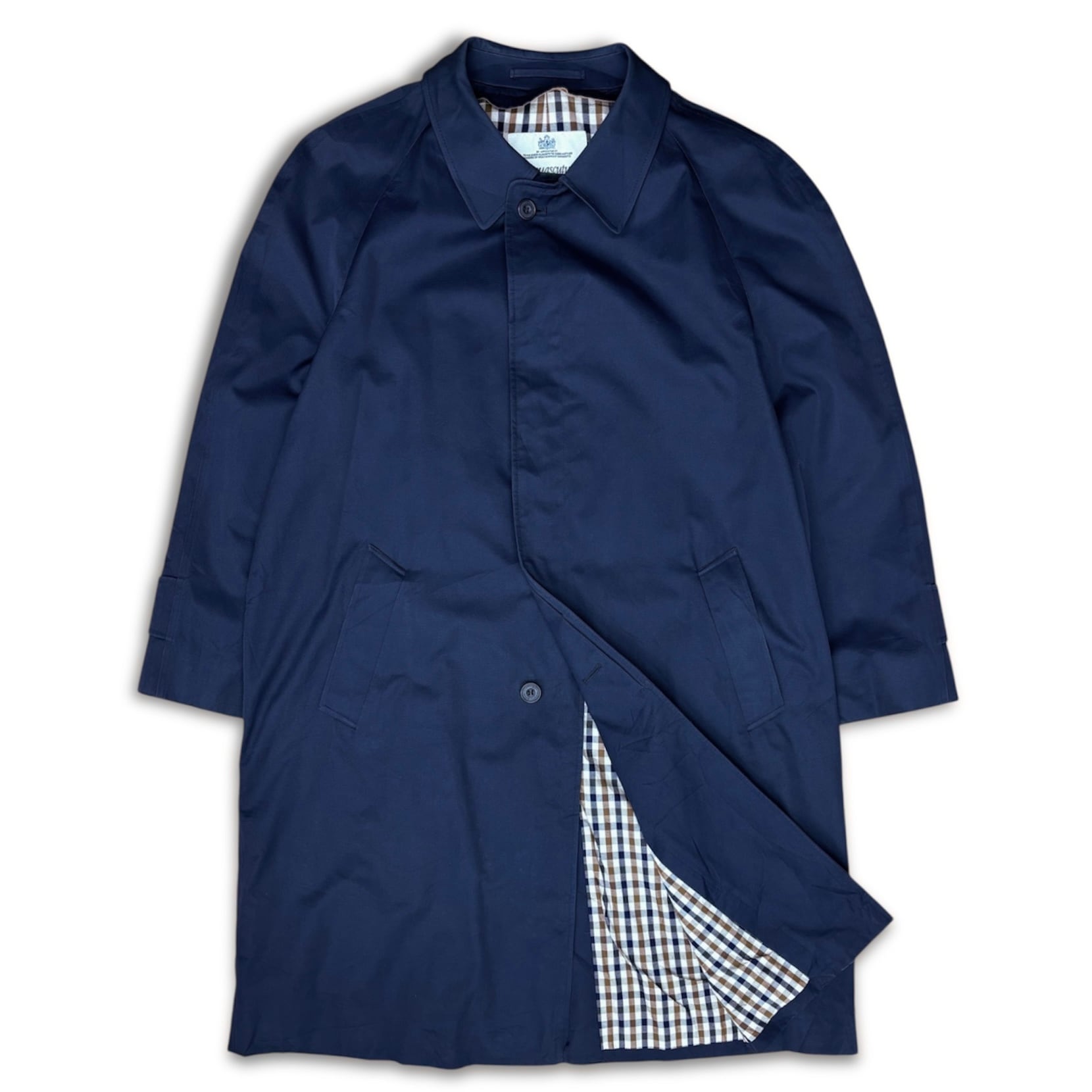 90s Aquascutum coat アクアスキュータム コート ネイビー