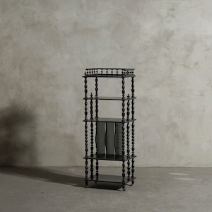 シェルフ/ナポレオン3世様式/ミュージックシェルフ/フレンチアンティーク/楽譜台/漆黒ペイント