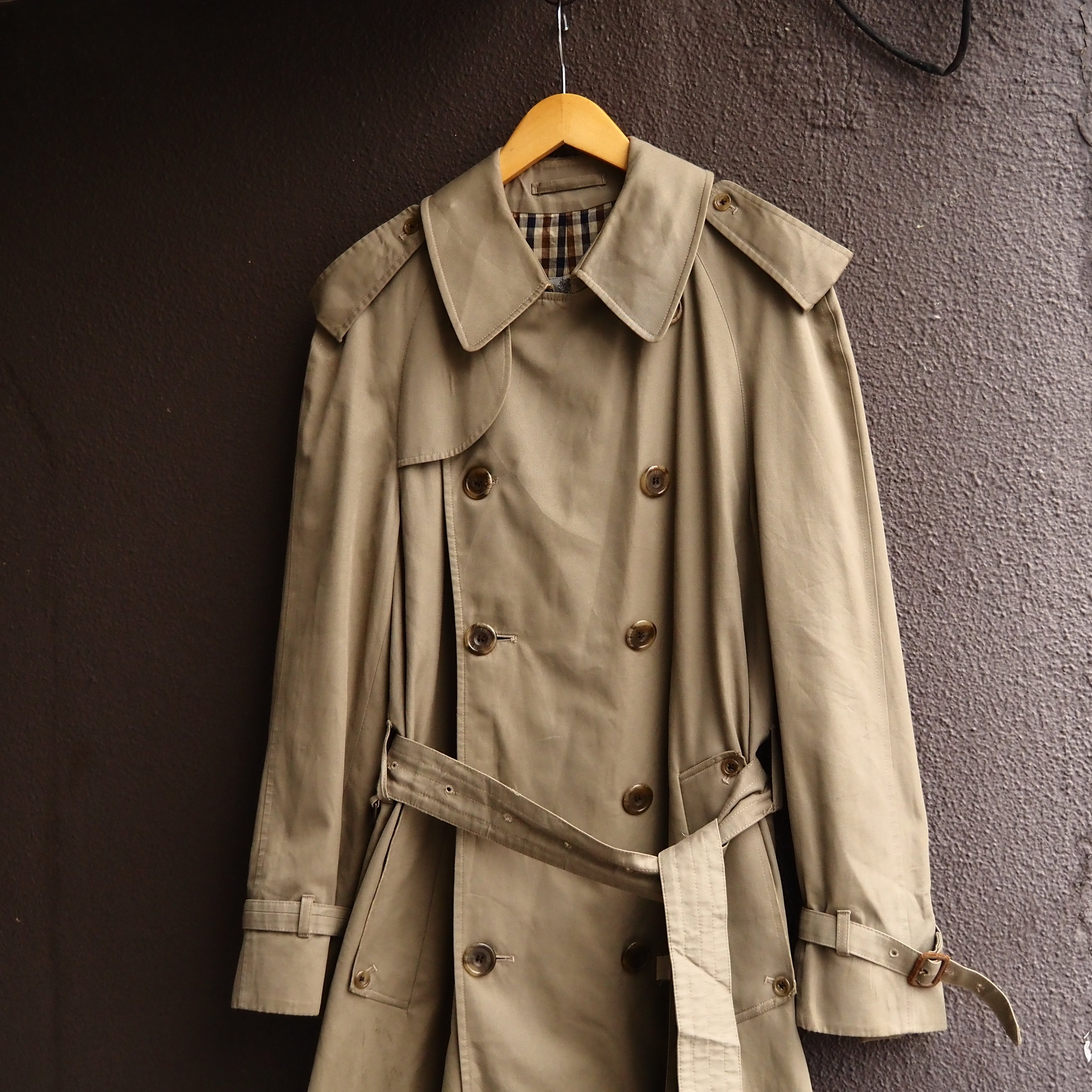 UK 1980's Vintage “Aquascutum” コットン100% アクアスキュータム 