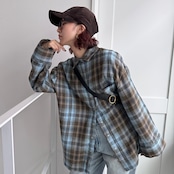 【予約:9月末入荷予定】フランネルbigカフスオーバーSH/サックス