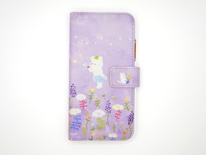 iphone/Android【受注制作】手帳型スマホケース「春のシャボン玉」　