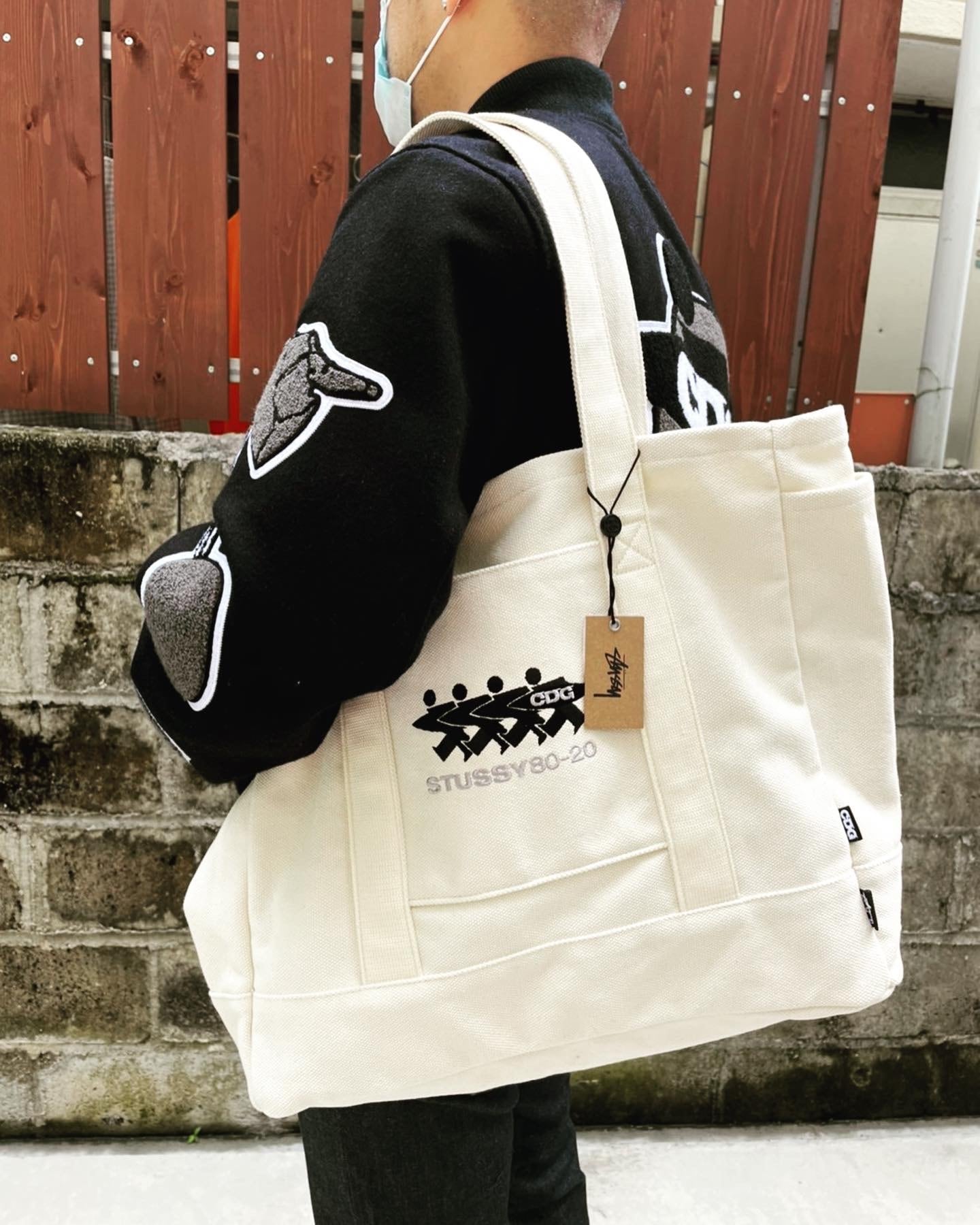 STÜSSY CDG CANVAS TOTE - トートバッグ