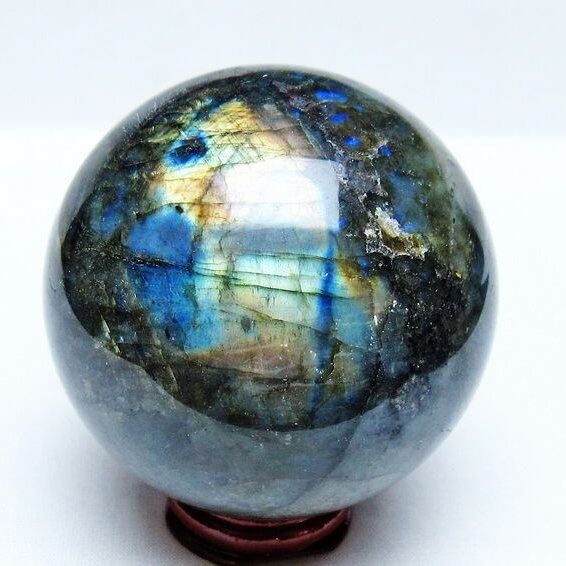 ラブラドライト 丸玉 75mm スフィア 一点物 151-9176