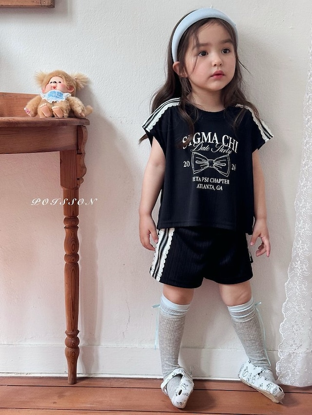 【取寄】poisson|ruri ribbon setup|ルリリボンセットアップ|S-JM|kids&jr|26 summer