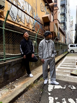 OLD LOGO SLEEVE EMBORIDERY NYLON TRACK PANTS