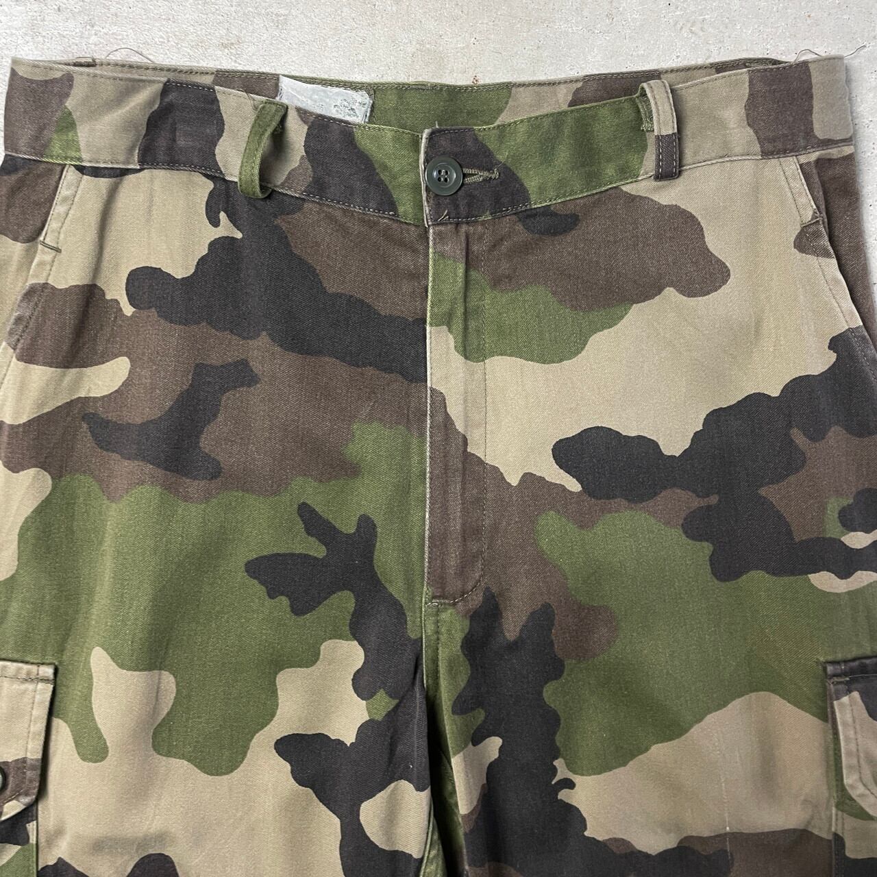 90年代 フランス軍 F2 CCEカモ カーゴパンツ メンズW31相当 古着 90s