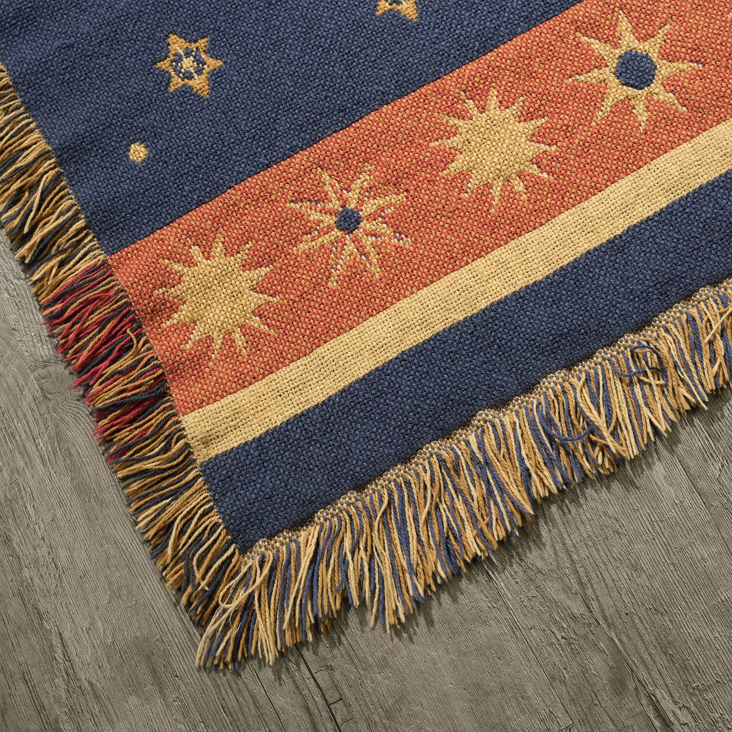 ヴィンテージ ラグ サン＆ムーン 太陽と月 天体デザイン ジャカード