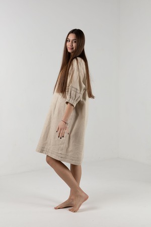 ウクライナ刺繍ヴィシヴァンカ　シルク糸　手刺繍　レディース・フリーサイズ