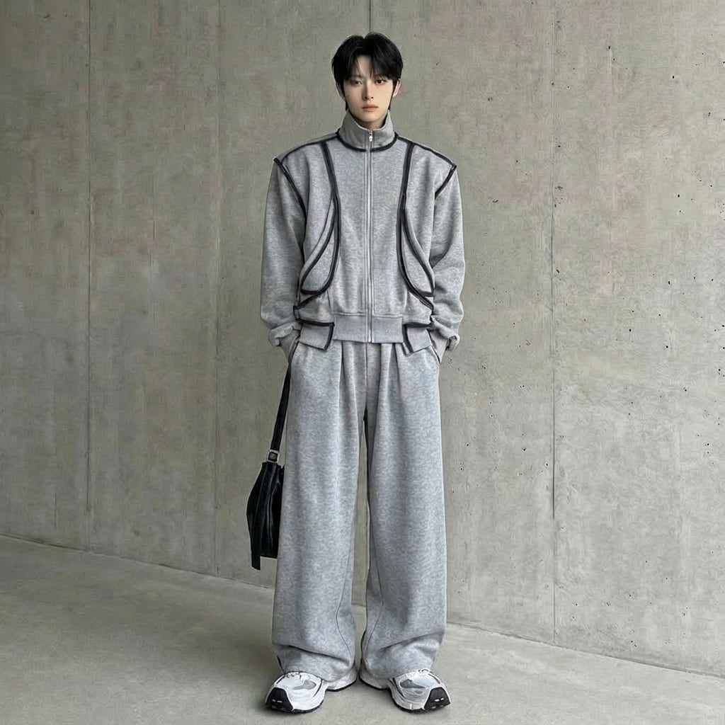 ストロークラインデザイン スウェットセットアップ 2カラー D11425