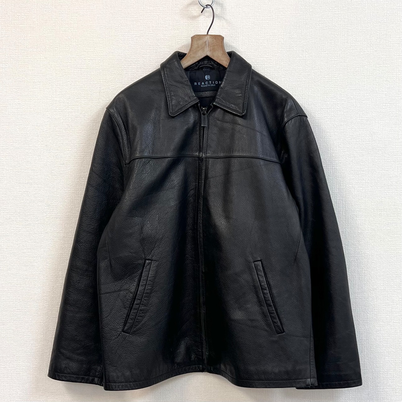 M ] REACTION KENNETH COLE Leather Jacket ケネスコール レザー 