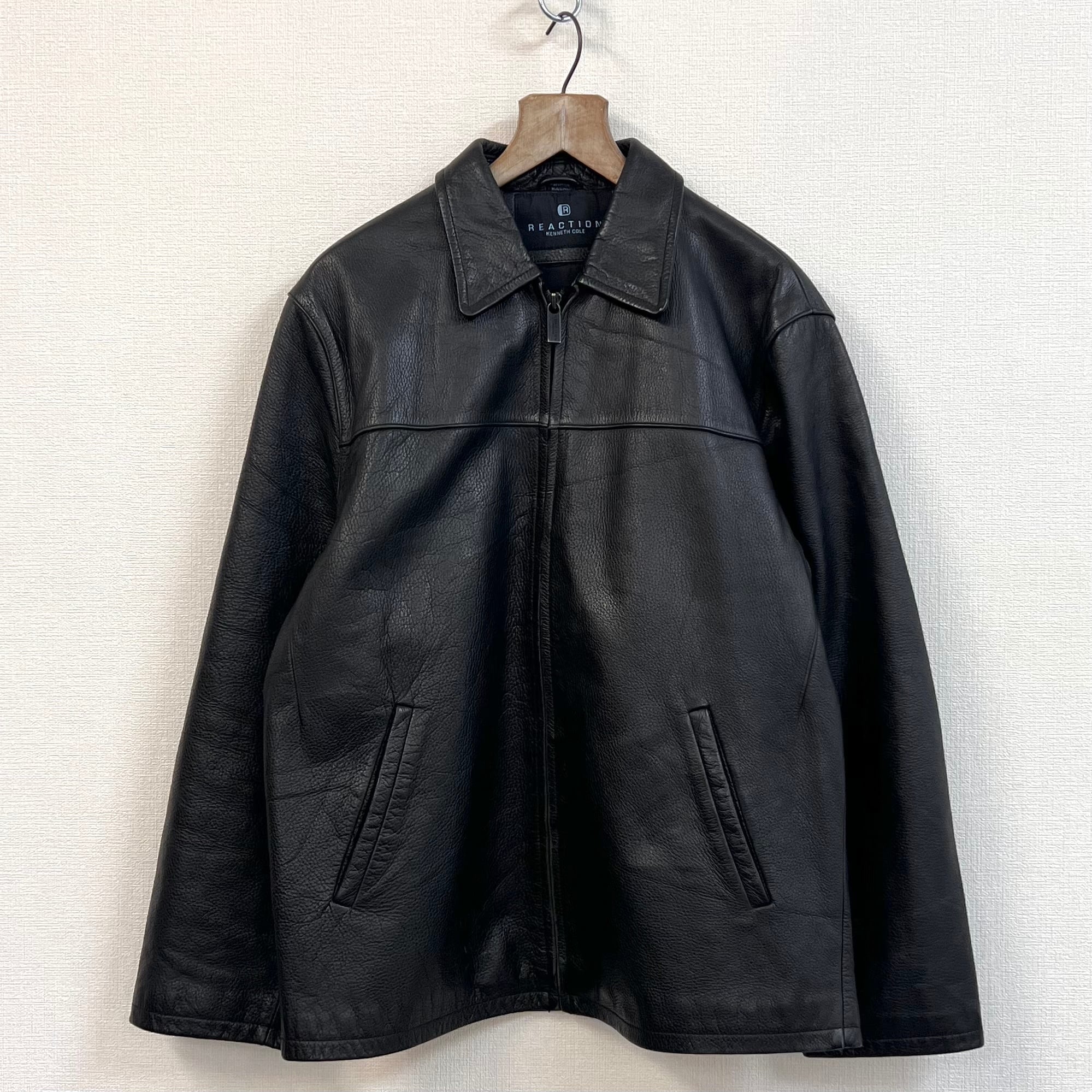 M ] REACTION KENNETH COLE Leather Jacket ケネスコール レザー 