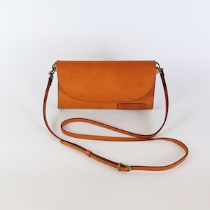 Yezo deer shoulder bag wallet tanned Yezo deer oil