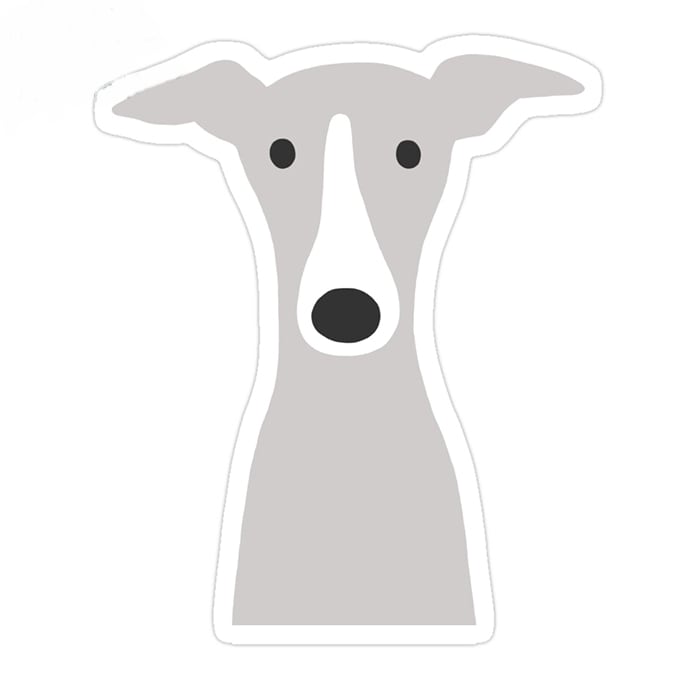 Sticker　ー　Italian Greyhound　　O07-037