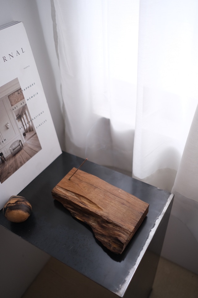 一枚板お香立て　 山桜　-Yamazakura-  #150