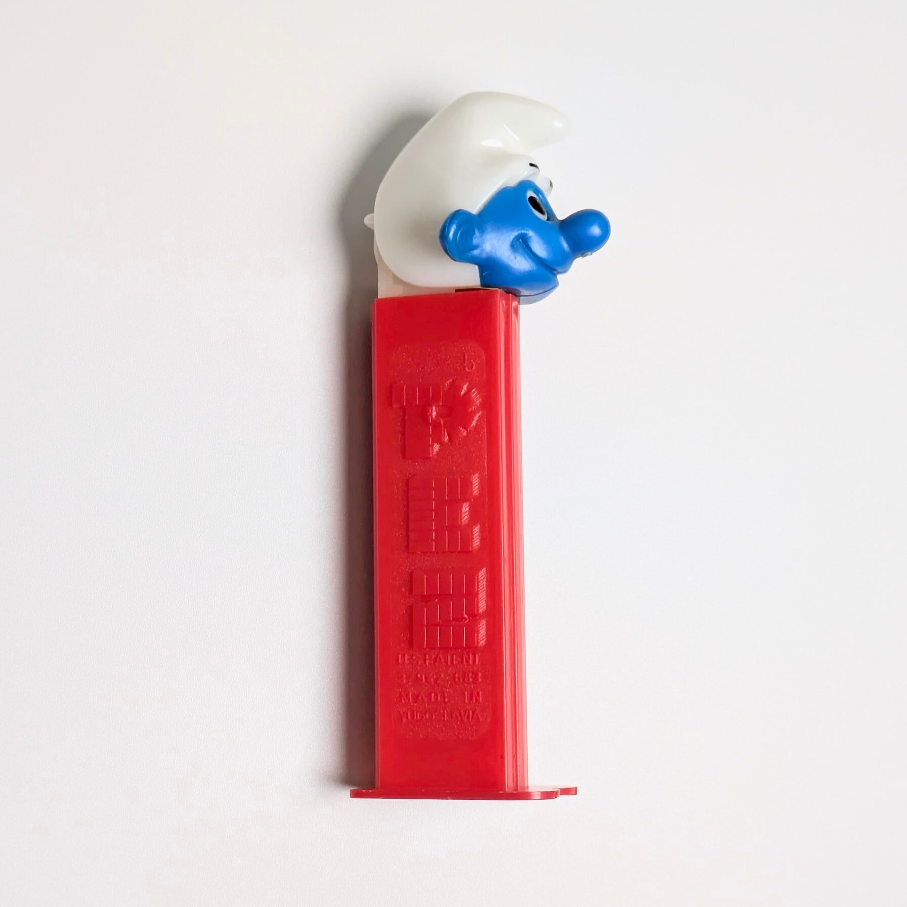 ☆ VINTAGE1986 ☆【 SMURF ( スマーフ ) 】PEZ / ペッツ 『 スマーフ 』3.9 / 薄足  〚アメリカン雑貨 アメトイ〛
