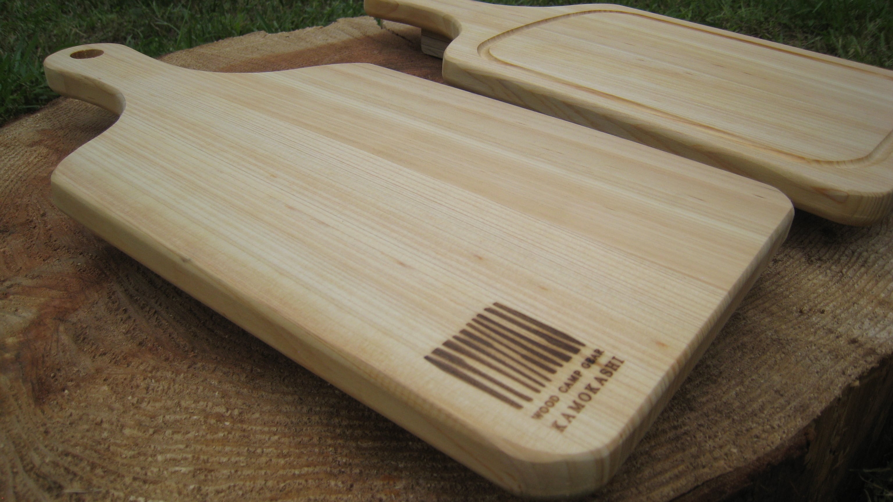 63希少 米ヒバ まな板 天然木 無垢材 カッティングボード キャンプ 一枚板