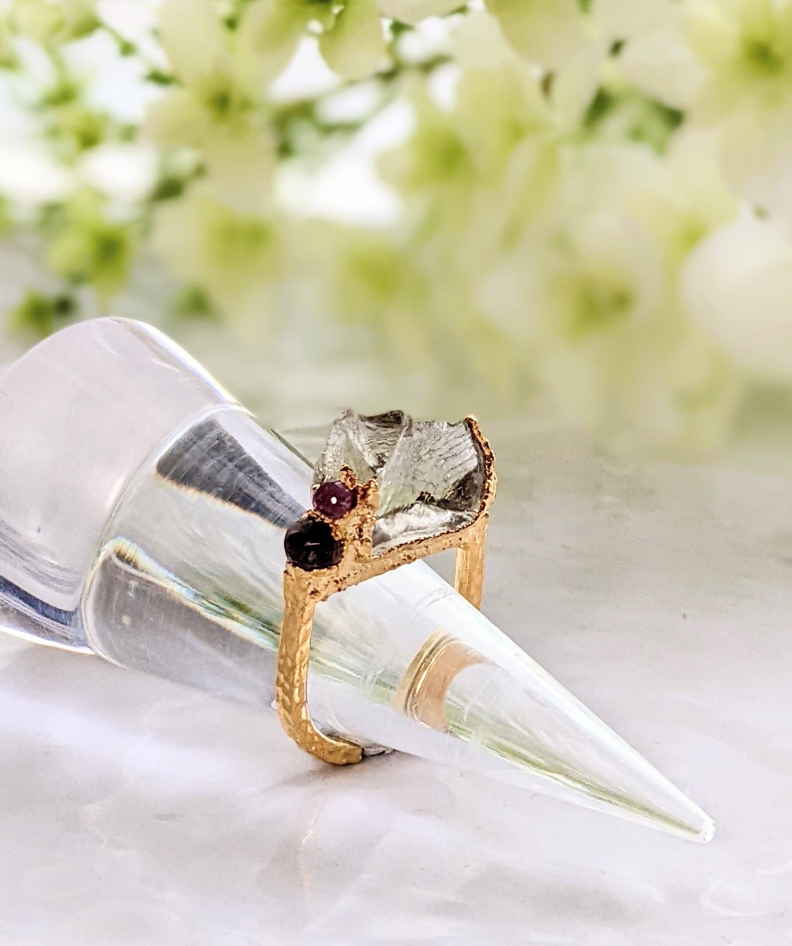 天然石 メタモルフォシス イエロー メタモルフォーゼス （メタモルフォシス）原石リング