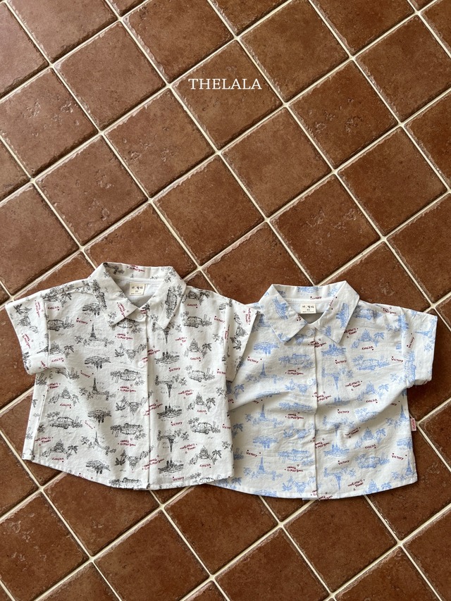 【取寄】thelala｜eiffel shirt｜エッフェルシャツ｜XS-XL｜kids｜26 summer