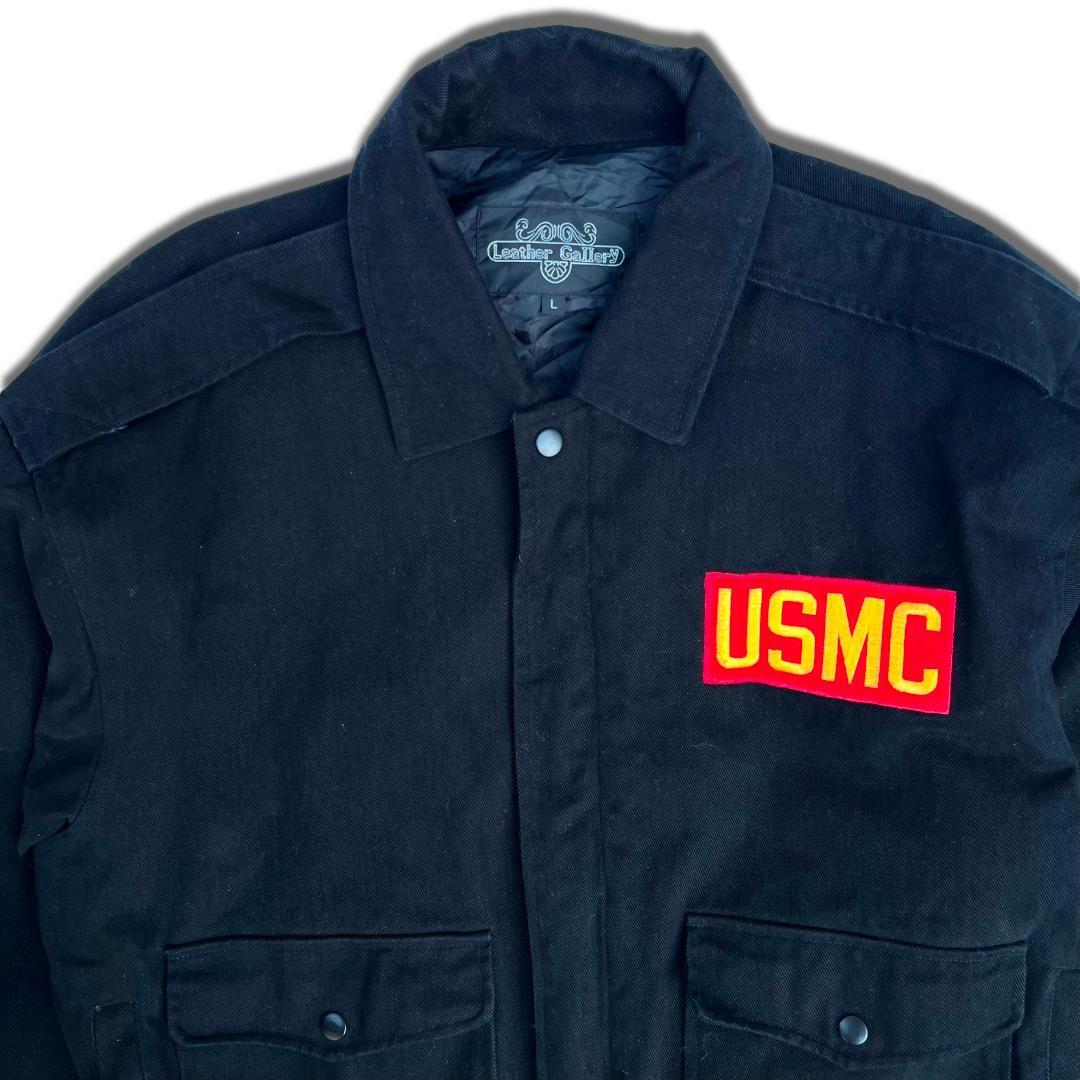 USA 90s ワークジャケット ブルゾン ワッペン アメカジ ブラック 黒