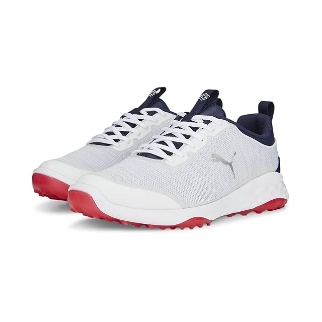 Puma ゴルフシューズ ホワイト/ネイビー/レッド プーマ] ゴルフシューズ フュージョン プロ メンズ 23年秋冬カラー